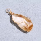 Подвеска из камня «Янтарь», в проволоке - Фото 3