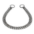 Ошейник - удавка, 45 см, двухрядный, толщина проволоки 2 мм, металл, чёрный - Фото 2