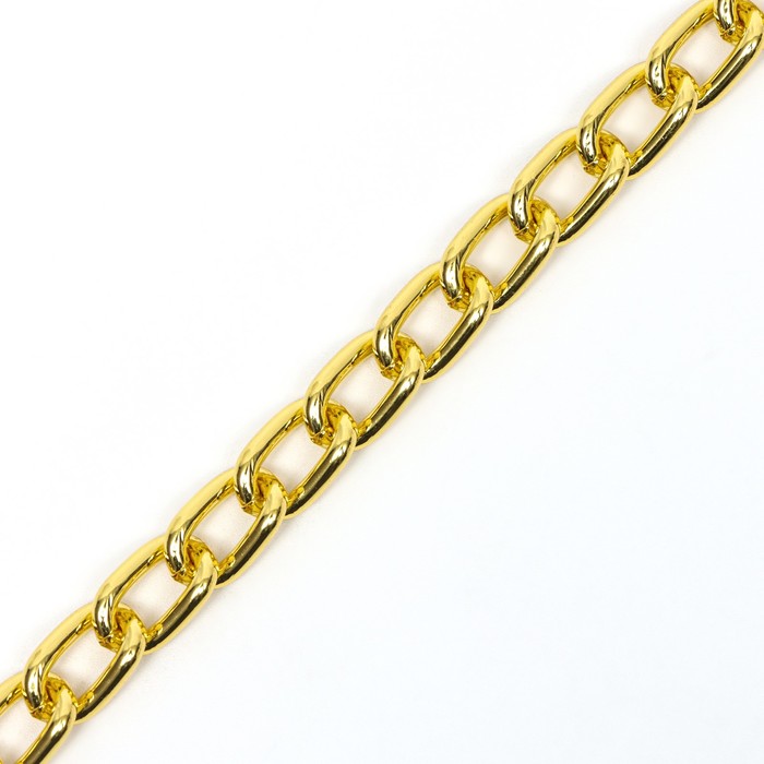 Ошейник - удавка металлический однорядный, 60 см, толщина проволоки 3 мм, золотистый