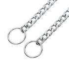 Ошейник - удавка металлический однорядный, 65 см, толщина проволоки 3,5 мм, плоское звено - фото 23667330