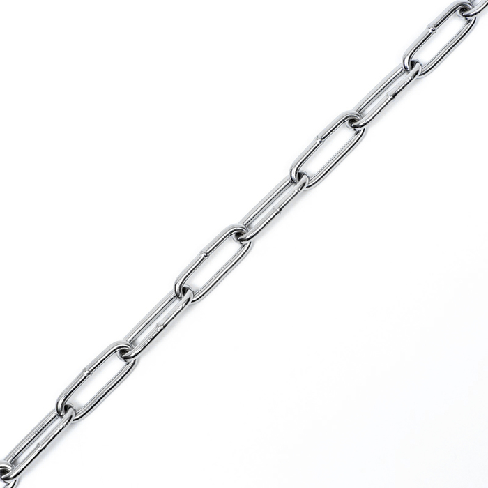 Ошейник - удавка металлический, сварная цепь, 50 см, толщина проволоки 3 мм