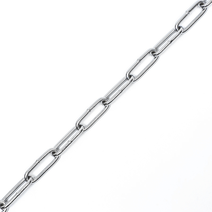 Ошейник - удавка металлический, сварная цепь, 70 см, толщина проволоки 4 мм
