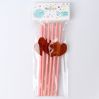 Трубочки для коктейля «Сердце», набор 6 шт. - Фото 4