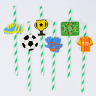 Трубочки для коктейля «Футбол», набор 6 шт. - Фото 2