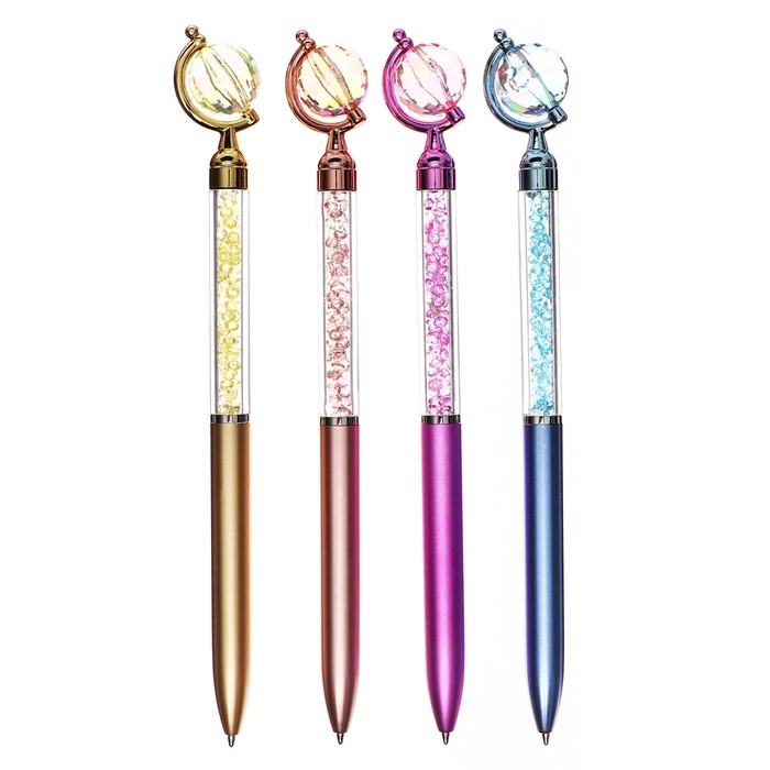 Ручка-прикол Calligrata «Глобус», синий стержень, шариковая, МИКС