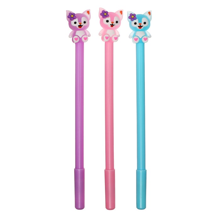 Ручка-прикол Calligrata «Котик», синий стержень, гелевая, МИКС - Фото 1