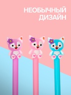 Ручка-прикол Calligrata «Котик», синий стержень, гелевая, МИКС - Фото 2