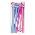 Ручка-прикол Calligrata «Котик», синий стержень, гелевая, МИКС (комплект 12 шт) - фото 68132853