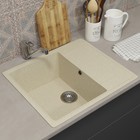 Мойка кухонная из камня Uperwood ECON UPD-201, 002, прямоугольная, цвет 002 бежевая матовая - Фото 1
