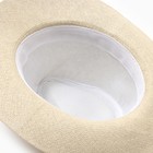 Шляпа мужская MINAKU, цвет бежевый, р-р 58 - фото 35585446