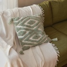 Наволочка декоративная с кисточками SL Home, 45×45 см, хлопок 100%, зелёная - Фото 5