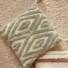 Наволочка декоративная с кисточками SL Home, 45×45 см, хлопок 100%, зелёная - Фото 6