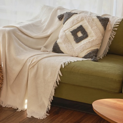 Чехол на подушку с кисточками SL Home, 45×45 см, хлопок 100%