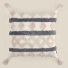 Наволочка декоративная с кисточками SL Home, 45×45 см, серая, бежевая - Фото 11