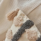 Наволочка декоративная с кисточками SL Home, 45×45 см, серая, бежевая - Фото 3