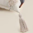 Наволочка декоративная с кисточками SL Home, 45×45 см, серая, бежевая - Фото 17