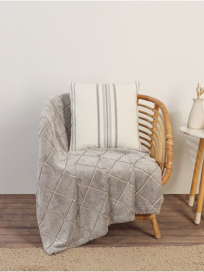 Наволочка декоративная с вышивкой SL Home, 45×45 см, хлопок 100%, серая