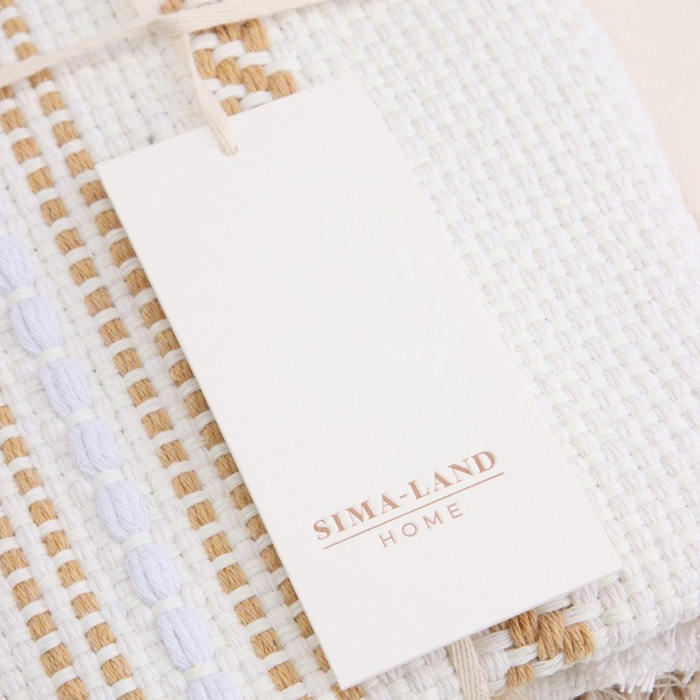 Наволочка декоративная с кисточками SL Home, 45×45 см, хлопок 100%, молочная - Фото 1