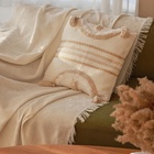 Наволочка декоративная с кисточками SL Home, 45×45 см, хлопок 100%, молочная - Фото 7