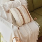 Наволочка декоративная с кисточками SL Home, 45×45 см, хлопок 100%, бежевая - Фото 1