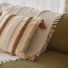 Наволочка декоративная с кисточками SL Home, 45×45 см, хлопок 100%, бежевая - Фото 2