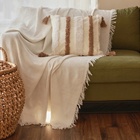 Наволочка декоративная с кисточками SL Home, 45×45 см, хлопок 100%, бежевая - Фото 3