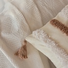 Наволочка декоративная с кисточками SL Home, 45×45 см, хлопок 100%, бежевая - Фото 4