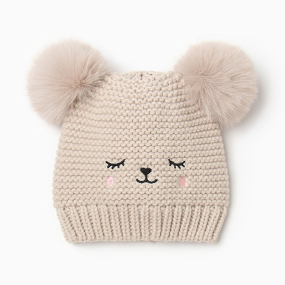 Шапка для малышей «Крошка Я», размер 48-50, бежевая