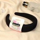 Ободок для волос «Полоса», 3 см, чёрный - Фото 2