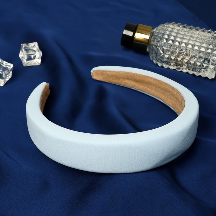 Ободок для волос «Лира», 3 см, голубой - Фото 1