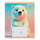 Тетрадь 12 листов в клетку "Зверята", обложка мелованный картон, выборочный лак, блок 60г/м2, МИКС, 5 видов - фото 24271194