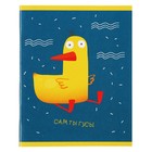 Тетрадь 48 листов в клетку "Уточки", обложка хром-эрзац, блок №2 (серые листы), МИКС 5 видов - фото 23832233