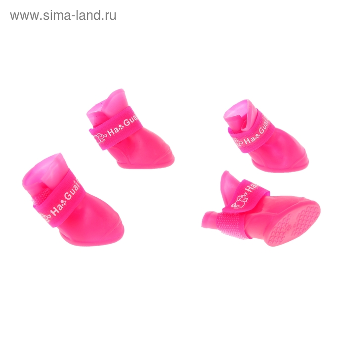 Сапоги резиновые "Вездеход", набор 4 шт., р-р М (подошва 5 Х 4 см), розовые - Фото 1