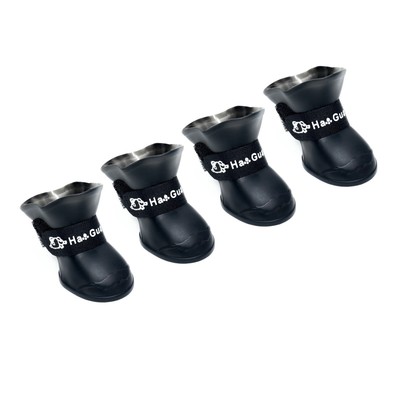 Сапоги резиновые для животных «Вездеход», набор 4 шт., р-р М (подошва 5×4 см), чёрные