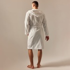 Халат махровый с капюшоном мужской SL HOME: Basic «Блан де Блан», размер S, хлопок 100%, белый - Фото 8