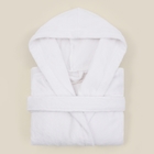 Халат махровый с капюшоном мужской SL HOME: Basic «Блан де Блан», размер S, хлопок 100%, белый - Фото 13