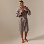 Халат махровый с капюшоном мужской SL HOME: Basic «Софт Мист», размер S, хлопок 100%, серый - Фото 5