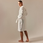 Халат махровый с капюшоном мужской SL HOME: Basic «Блан де Блан», размер M, хлопок 100%, белый - Фото 7