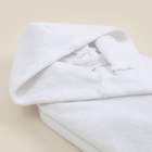 Халат махровый с капюшоном мужской SL HOME: Basic «Блан де Блан», размер M, хлопок 100%, белый - Фото 10