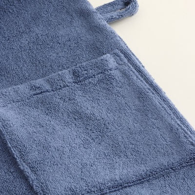 Халат махровый женский SL HOME: Basic «Ривьера», размер 42 (S), 100% хлопок, синий