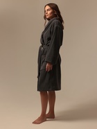 Халат махровый женский SL HOME: Basic «Гри Сандре», размер 46 (L), хлопок 100%, тёмно-серый - Фото 3