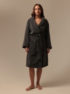 Халат махровый женский SL HOME: Basic «Гри Сандре», размер 46 (L), хлопок 100%, тёмно-серый - Фото 5