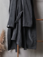 Халат махровый женский SL HOME: Basic «Гри Сандре», размер 46 (L), хлопок 100%, тёмно-серый - Фото 8