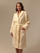 Халат махровый женский SL HOME: Basic «Айвори», размер 46 (L), хлопок 100%, молочный - Фото 1