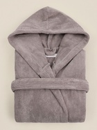 Халат махровый с капюшоном женский SL HOME: Basic «Софт Мист», размер L, хлопок 100%, серый - Фото 11