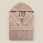 Халат махровый с капюшоном женский SL HOME: Basic «Саббиа», размер XL, хлопок 100%, коричневый - Фото 13