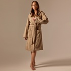 Халат махровый с капюшоном женский SL HOME: Basic «Саббиа», размер XL, хлопок 100%, коричневый - Фото 4