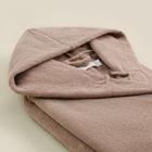 Халат махровый с капюшоном женский SL HOME: Basic «Саббиа», размер XL, хлопок 100%, коричневый - Фото 9