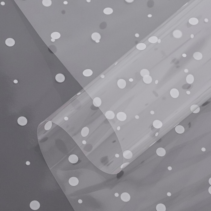 Пленка цветная с белым рисунком горох 100 см × 9 м 350 г - Фото 1