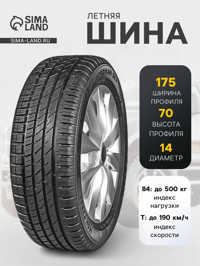 Шина летняя Ikon Tyres Nordman SX3 175/70 R=14 84T - Фото 1